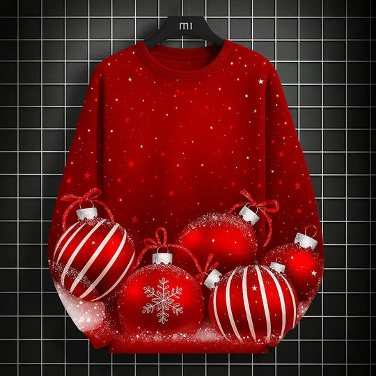 EB | Herren Sweatshirt - Bequem, Gestrickt & Mit Einzigartigem 3D Weihnacht Druck