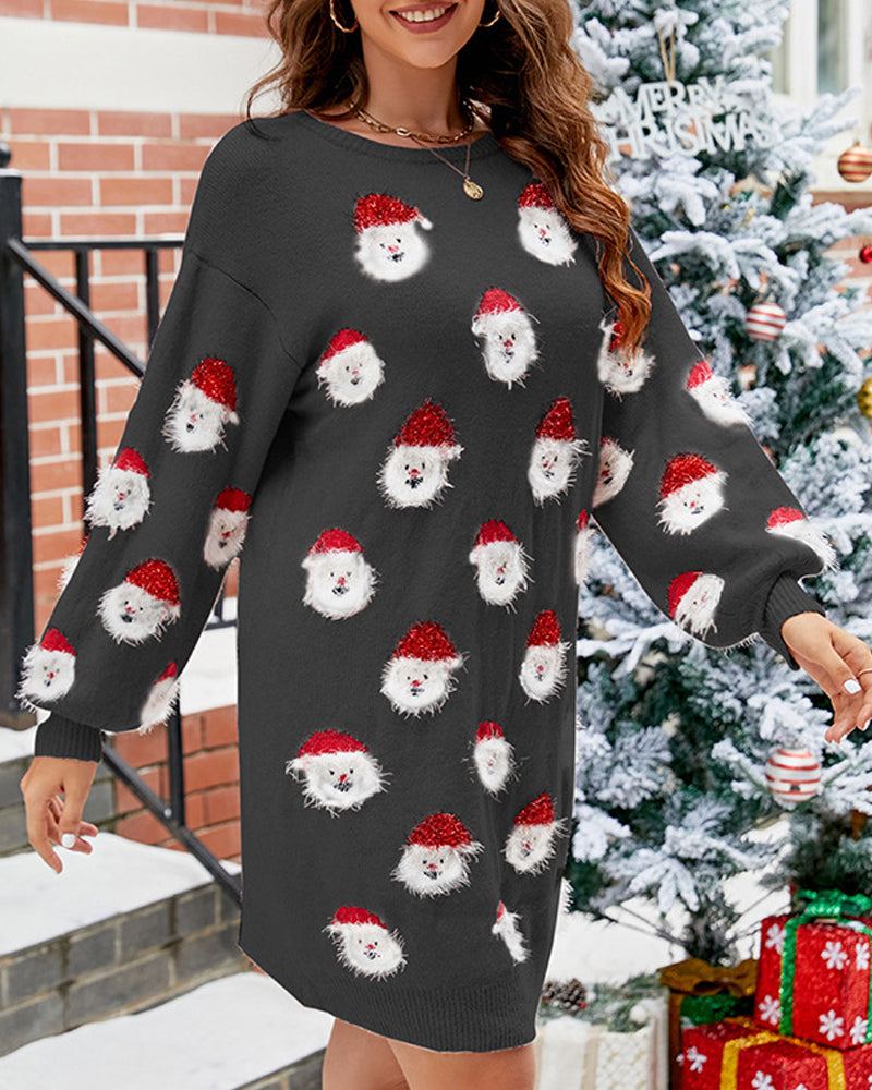 EB | Sweatkleid Damen Langarm Mehrfarbig