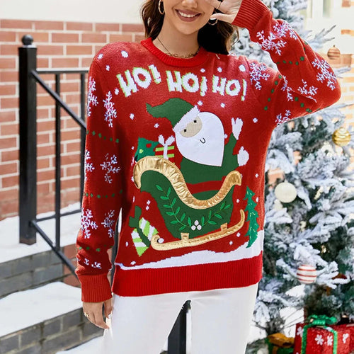 EB | Sweater Damen Fake Weihnachtspullover