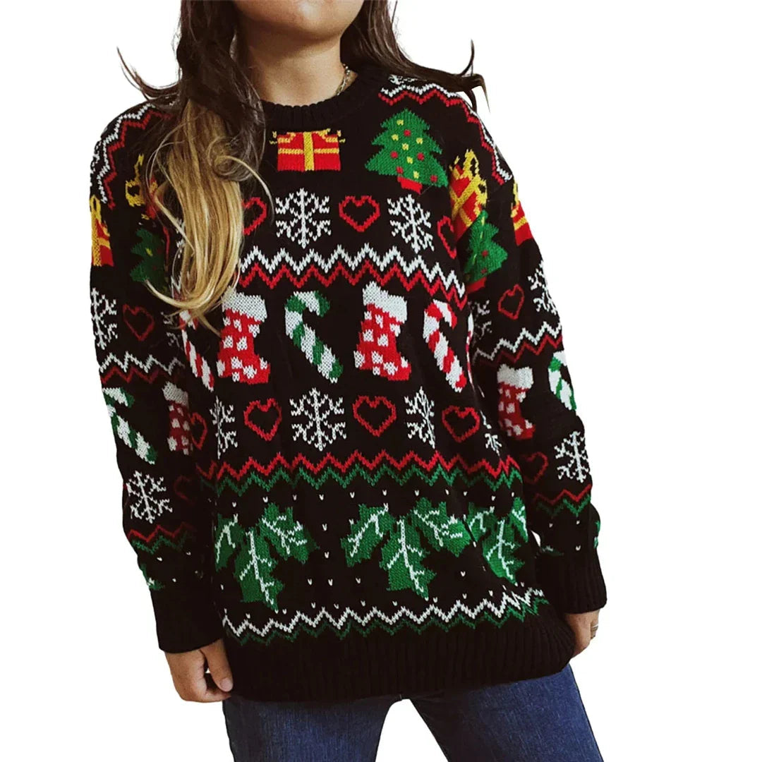 EB | Damen Strick Fein EB | mit Print