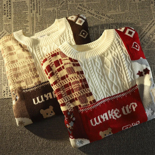 EB | Festival Weihnachtspullover mit langen Ärmeln - warmer & stylischer Pullover für Männer und Frauen