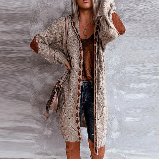 EB | Modische Strickjacke mit Kapuze