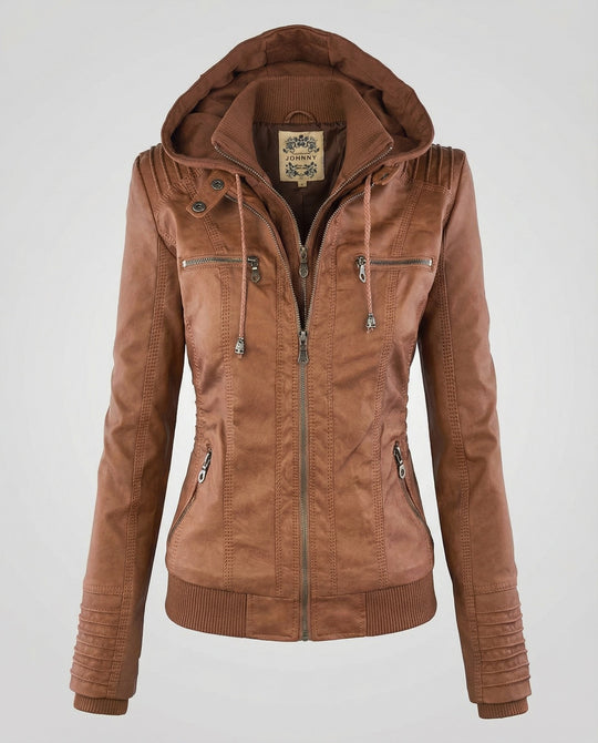 Wetterfeste Damenjacke Kapuze | EB