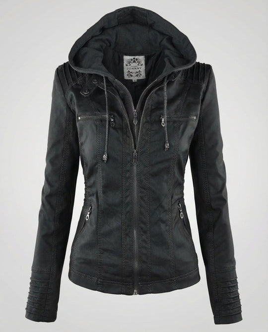 Wetterfeste Damenjacke Kapuze | EB