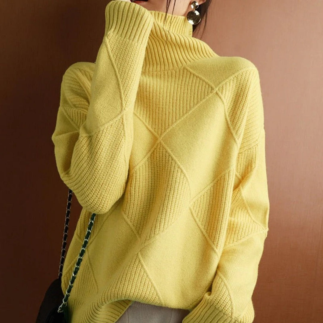 EB | Damen Rollkragenpullover - Baumwolle Herbst/Winter Pullover