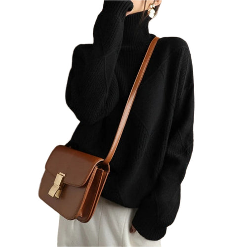 EB | Damen Rollkragenpullover - Baumwolle Herbst/Winter Pullover
