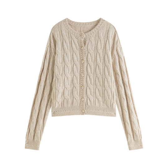 EB | Strickjacke Damen mit Kabelmuster