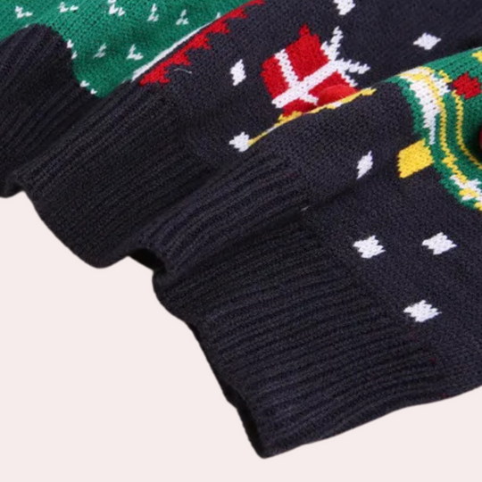 EB | Weihnachts-Pullover Frauen Fröhlicher Strick Weihnachts-Pullover