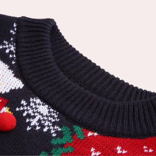 EB | Weihnachts-Pullover Frauen Fröhlicher Strick Weihnachts-Pullover