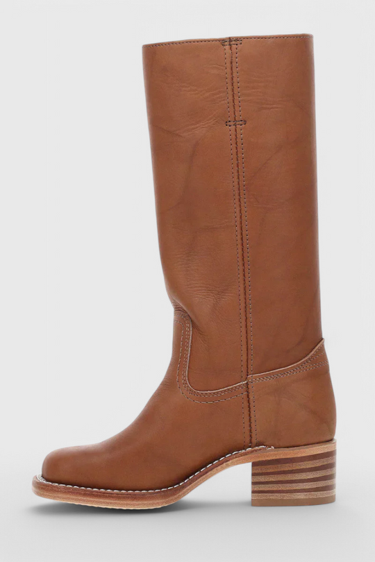 Kniehohe Stiefel | Niedriger Absatz | Breiter Absatz | Stiefel mit Absatz | Damenstiefel EB