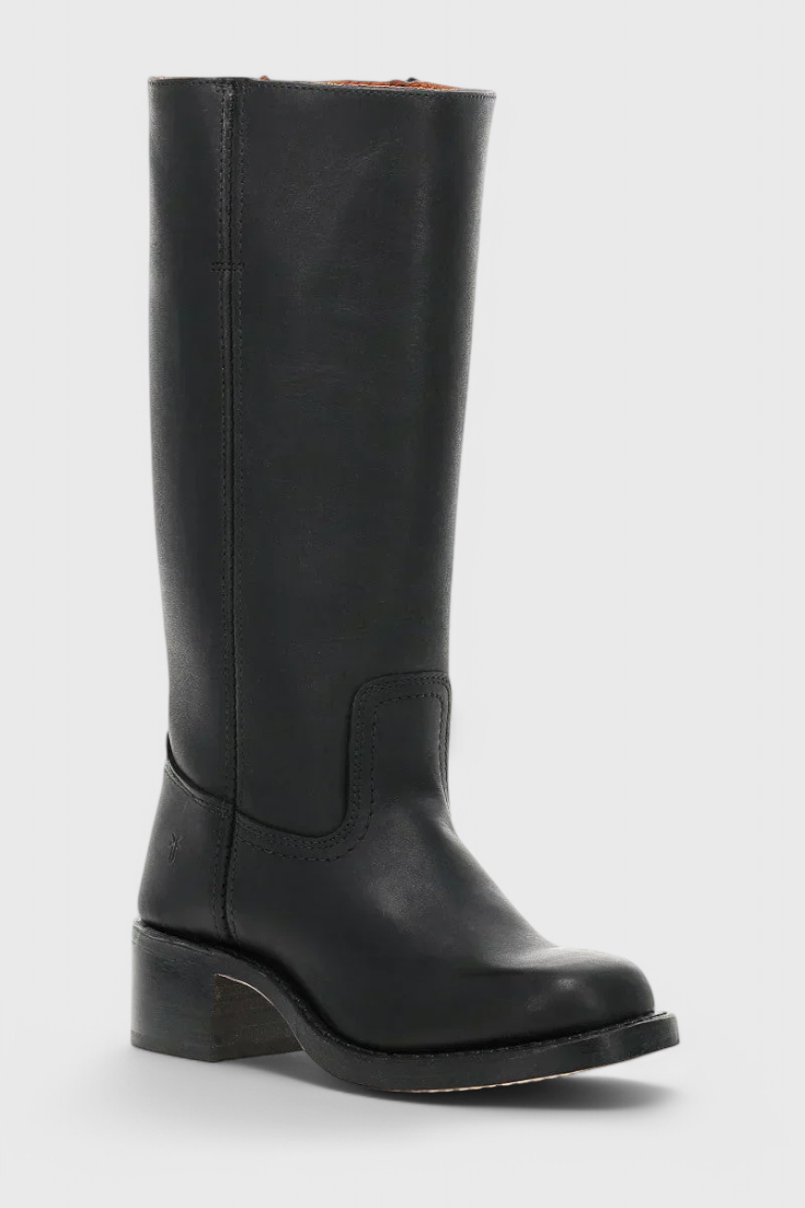 Kniehohe Stiefel | Niedriger Absatz | Breiter Absatz | Stiefel mit Absatz | Damenstiefel EB