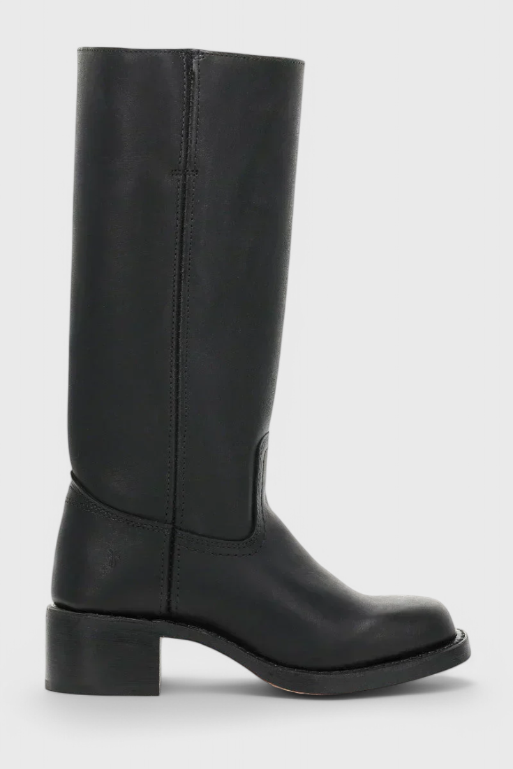 Kniehohe Stiefel | Niedriger Absatz | Breiter Absatz | Stiefel mit Absatz | Damenstiefel EB