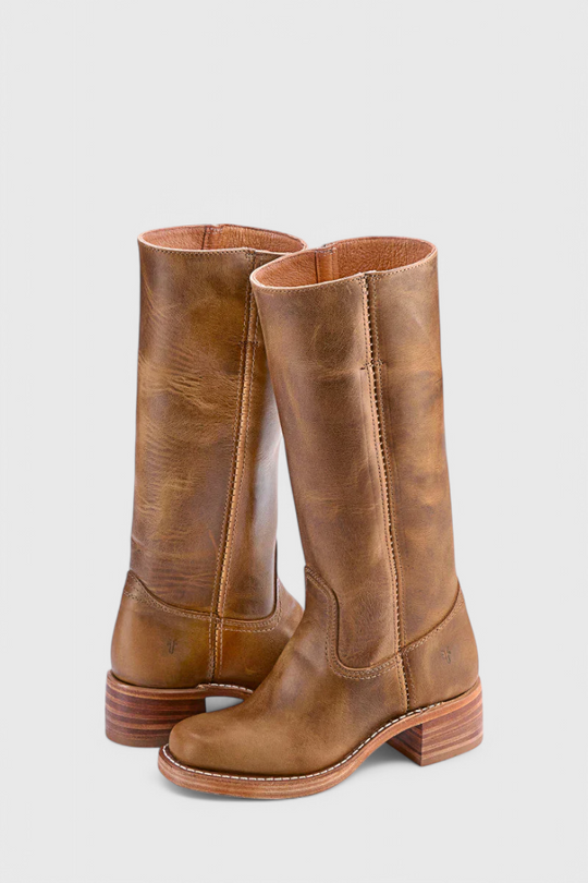 Kniehohe Stiefel | Niedriger Absatz | Breiter Absatz | Stiefel mit Absatz | Damenstiefel EB