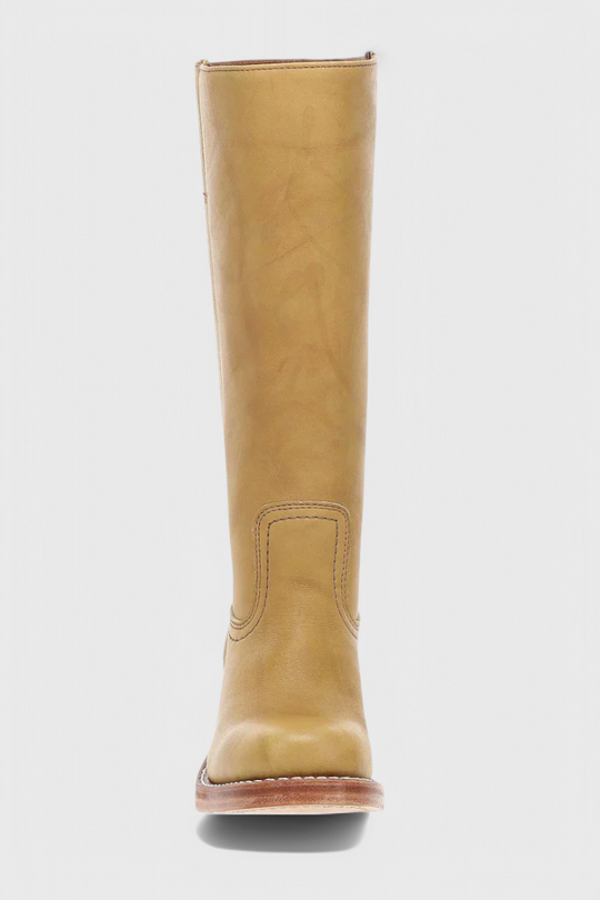 Knielange Stiefel - Damen Weite Wade Stiefel mit Blockabsatz EB