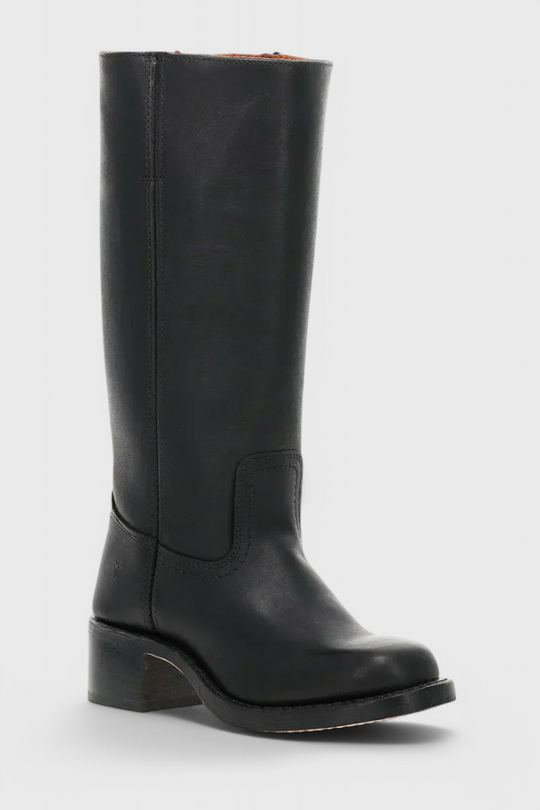 Knielange Stiefel - Damen Weite Wade Stiefel mit Blockabsatz EB