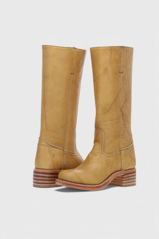 Knielange Stiefel - Damen Weite Wade Stiefel mit Blockabsatz EB