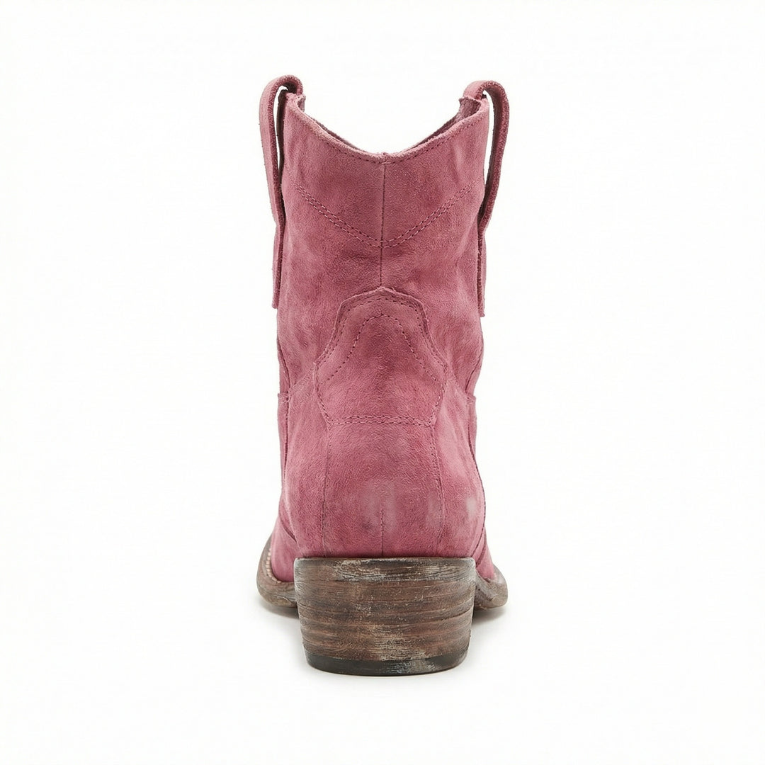 Kurze Cowboy-Stiefel | Western | Wildleder | Knöchel-Stiefel | Damenstiefel EB