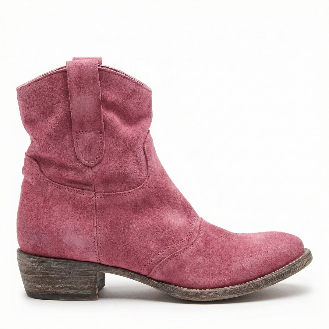 Kurze Cowboy-Stiefel | Western | Wildleder | Knöchel-Stiefel | Damenstiefel EB