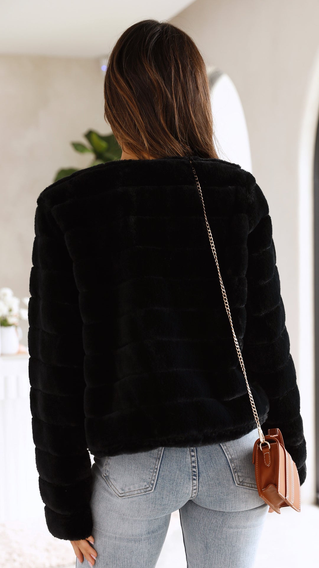 EB | Luxus Damen Crop Jacke