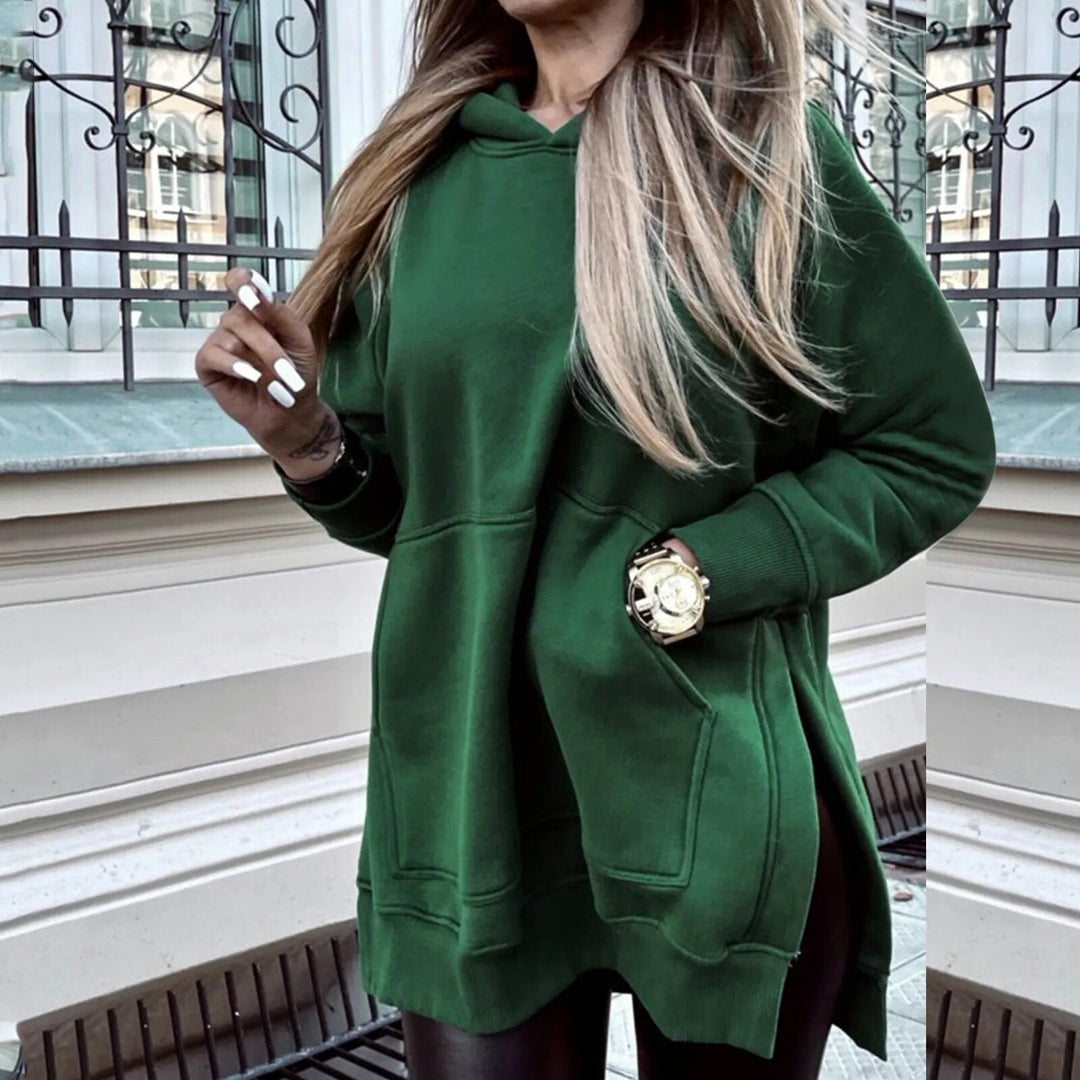 EB | Stilvolle Jacke mit Kapuze und Schlitz