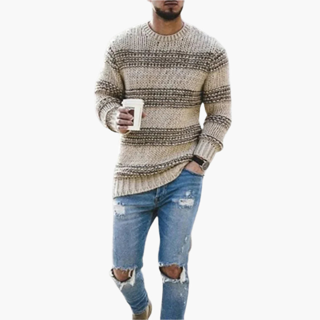 EB | Grobstrickpullover Im Norweger-Stil - Modischer Winterpullover für Freizeit & Alltag