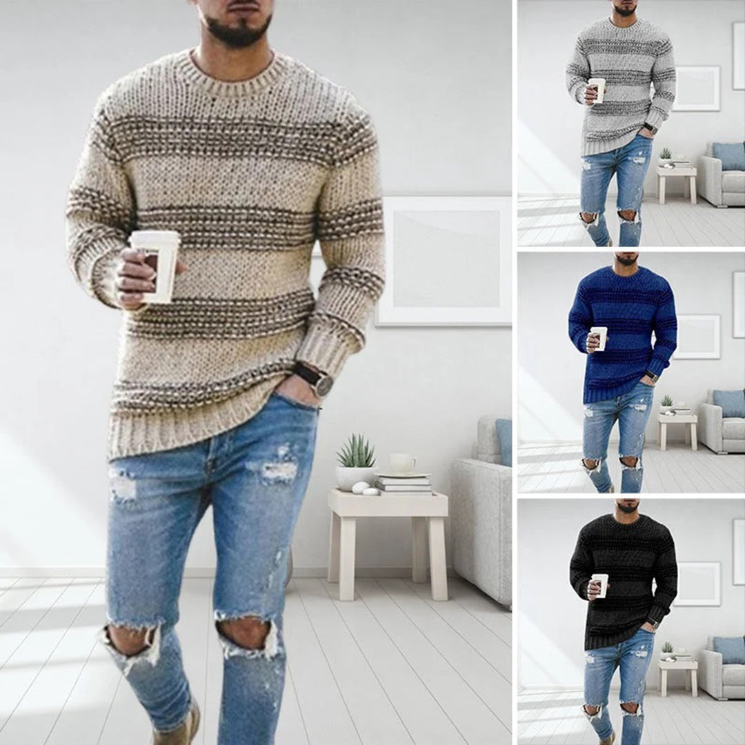 EB | Grobstrickpullover Im Norweger-Stil - Modischer Winterpullover für Freizeit & Alltag