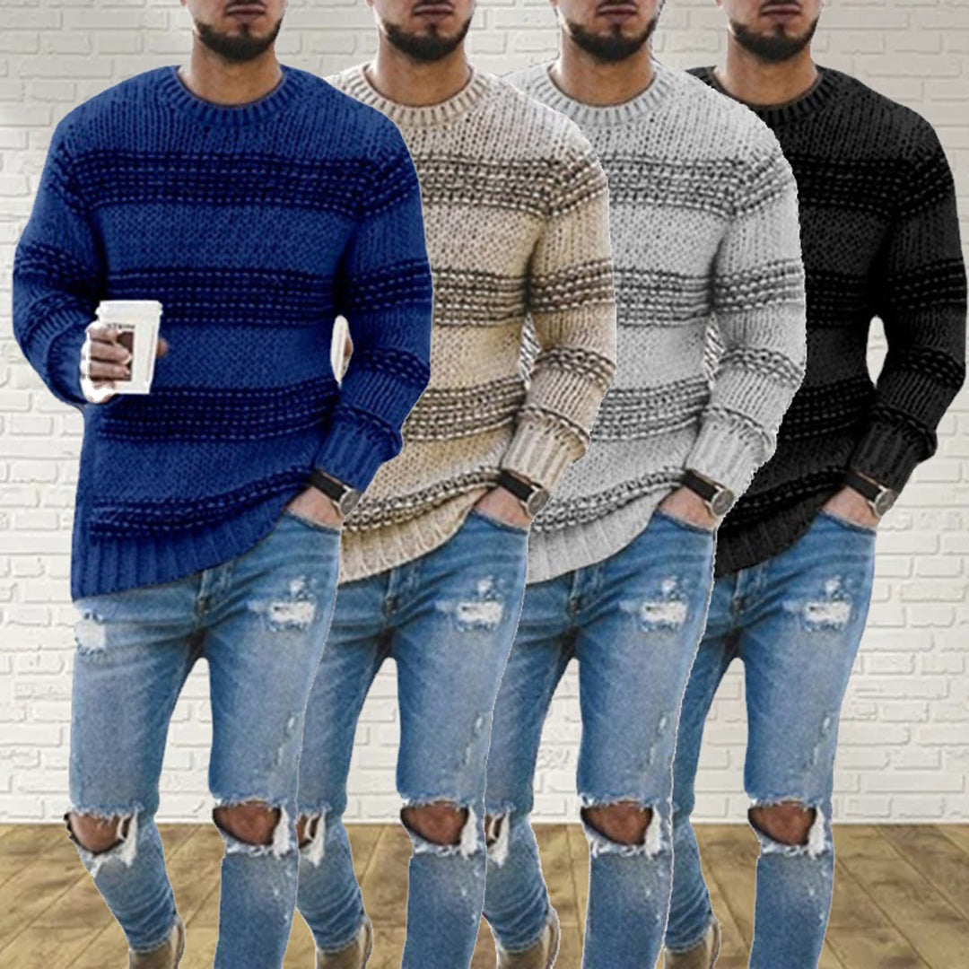 EB | Grobstrickpullover Im Norweger-Stil - Modischer Winterpullover für Freizeit & Alltag