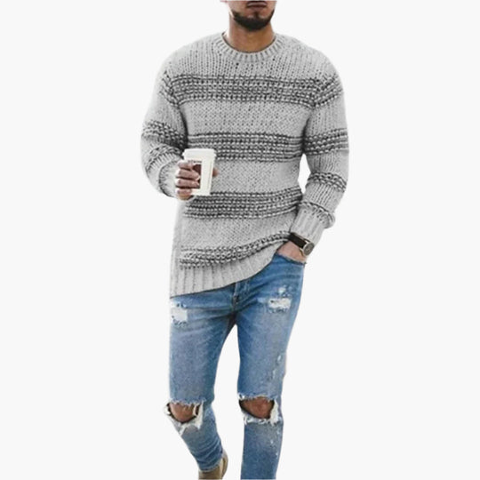 EB | Grobstrickpullover Im Norweger-Stil - Modischer Winterpullover für Freizeit & Alltag