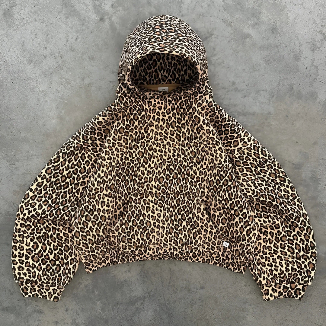 EB | Luxe Damen Kapuzenpullover mit Pantherdruck