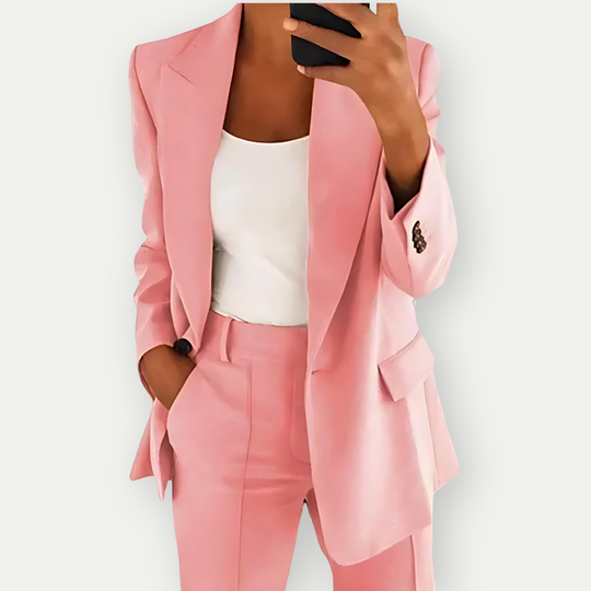 EB | Damen Bequeme Blazer Set Formal
