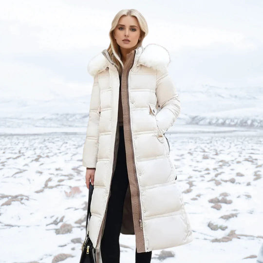 EB | Lange Winterjacke mit Stehkragen für Frauen Ideal für Die Kalte Saison