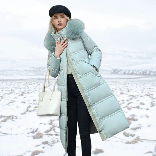 EB | Lange Winterjacke mit Stehkragen für Frauen Ideal für Die Kalte Saison