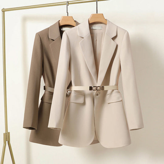 EB | Langer Maßgeschneiderter Blazer mit Gürtel für Frauen Herbstausgabe