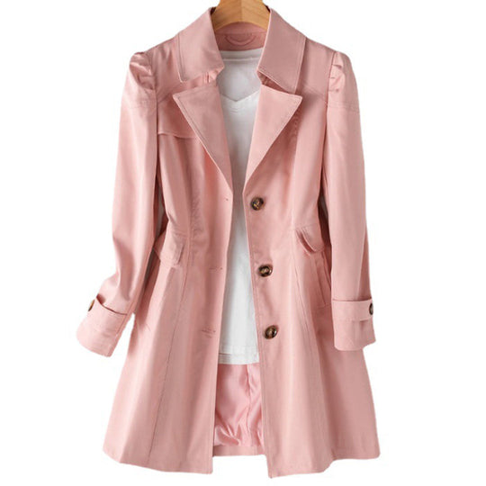 EB | Langer Trenchcoat - Winddicht Wasserdicht Verstellbar