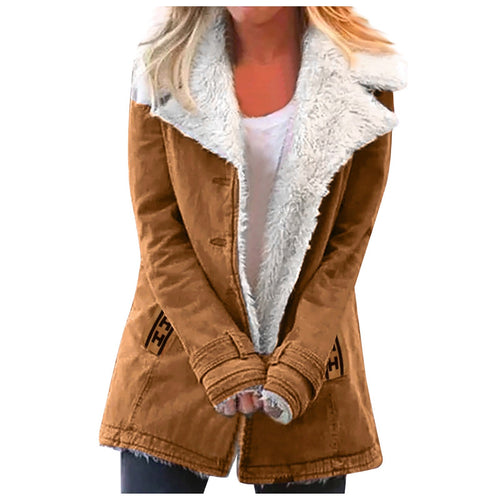 EB | Damen Winterjacke Mit Reverskragen Und Langen Ärmeln