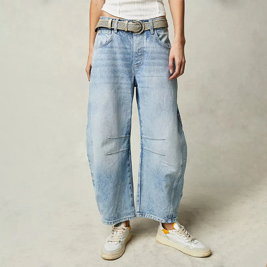 EB | Damen Weite Beinhose Denim