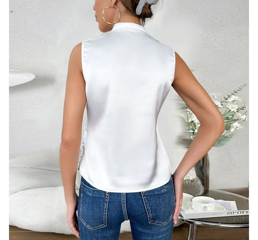 EB | Elegantes Ärmelloses Einfarbiges Top