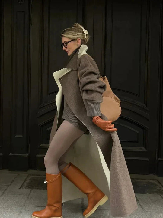 EB | Wollmantel Übergroß Woll-Trenchcoat