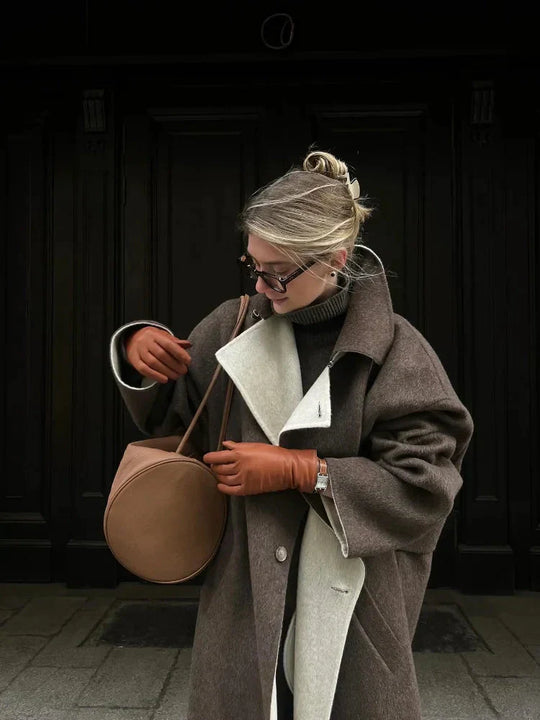 EB | Wollmantel Übergroß Woll-Trenchcoat