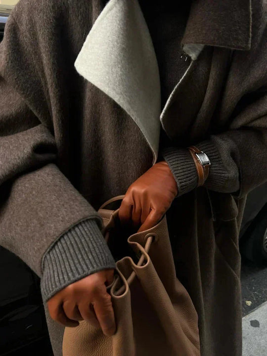 EB | Wollmantel Übergroß Woll-Trenchcoat