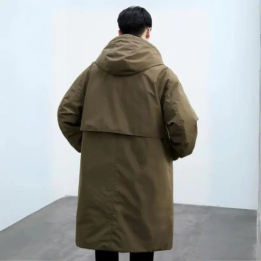 EB | Wasserdichter Puffer-Trenchcoat für Herren mit Kapuze