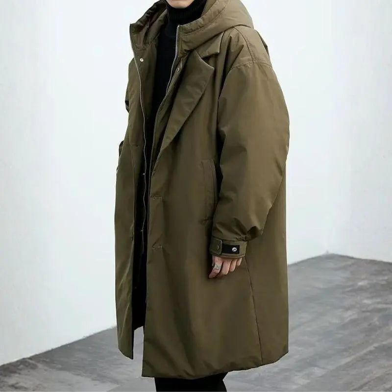 EB | Wasserdichter Puffer-Trenchcoat für Herren mit Kapuze