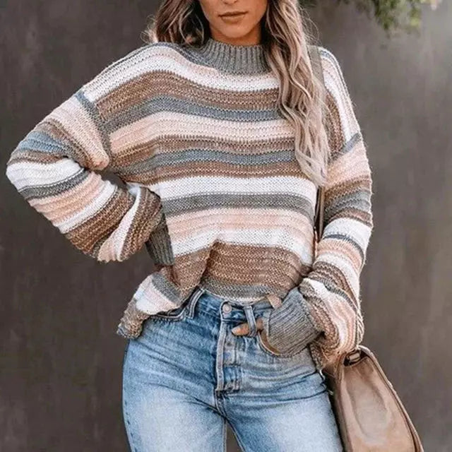EB | Gestreifter Strickpullover mit Feinen Linien