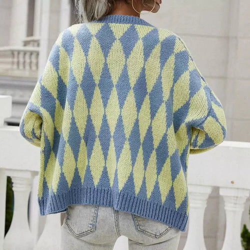 EB | Geometrische Strickjacke