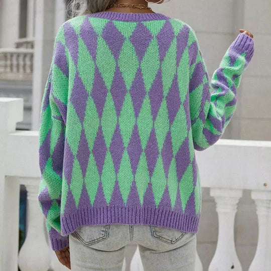 EB | Geometrische Strickjacke