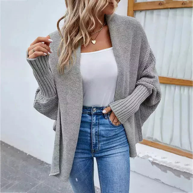 EB | Einfarbige Elegante Strickjacke für Alltag