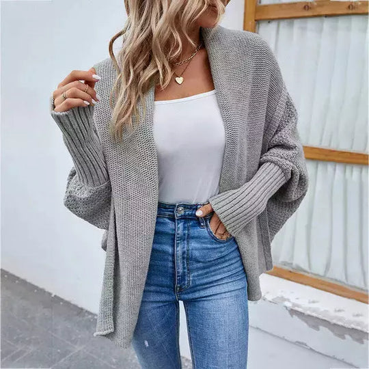 EB | Einfarbige Elegante Strickjacke für Alltag