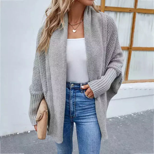 EB | Einfarbige Elegante Strickjacke für Alltag