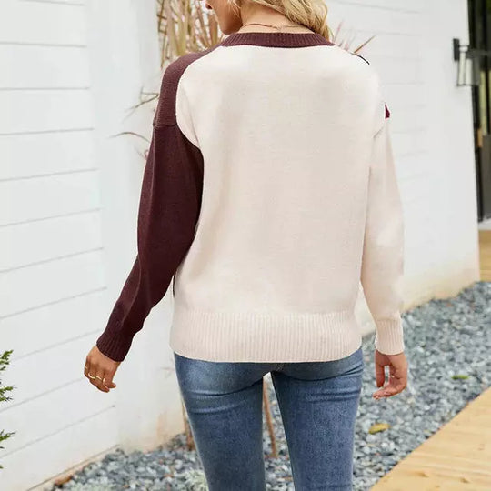 EB | Gestreifter Strickpullover mit Breiten Linien