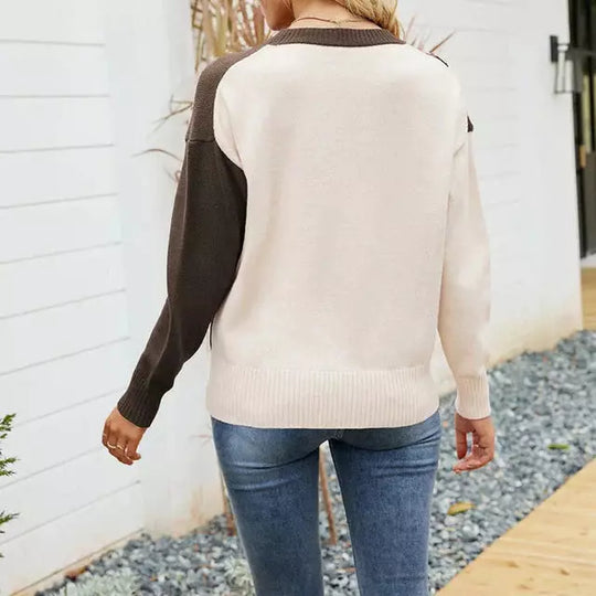 EB | Gestreifter Strickpullover mit Breiten Linien